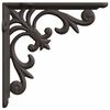 vidaXL Hyllkonsoler 12 st Antikbrun 10 x 10 x 2,8 cm St&aring;l