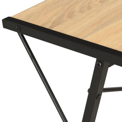 vidaXL Skrivbord med hylla svart och ek 116x50x93 cm