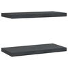 vidaXL V&auml;gghyllor 2 st 50x23,5 cm svart rostfritt st&aring;l