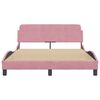 vidaXL Bed Frame with Headboard "Dover" Pink 120x200 cm Velvet