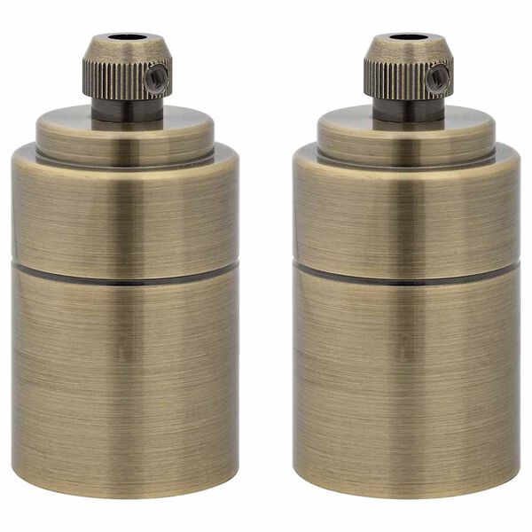 vidaXL Lamph&aring;llare 2 st brons E27