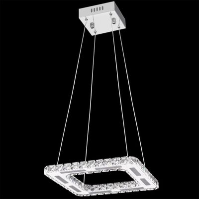 vidaXL LED Taklampa med kristaller 15,4 W fyrkantig