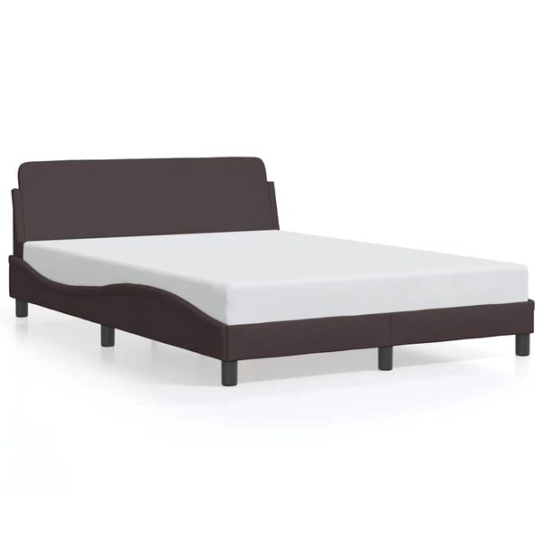vidaXL Bed Frame "Dover" Dark Brown 120x200 cm Fabric