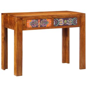 vidaXL Skrivbord med l&aring;da med lagring Brun 100 x 50 x 75 cm