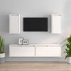 vidaXL Tv-b&auml;nk 4 st vit massiv furu