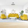 vidaXL Soffgrupp med dynor och bolster 4 delar gul sammet
