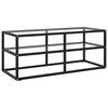 vidaXL Tv-b&auml;nk svart med h&auml;rdat glas 100x40x40 cm