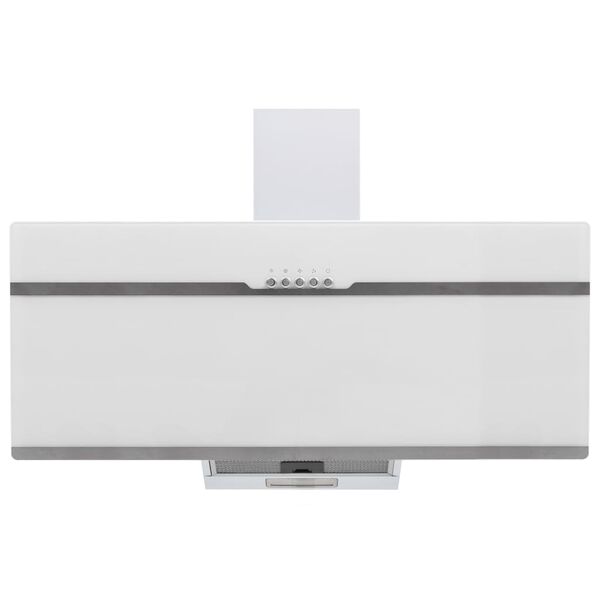 vidaXL Köksfläkt RGB 90 cm rostfritt stål och härdat glas