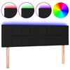vidaXL S&auml;nggavel LED svart 144x5x78/88 cm tyg