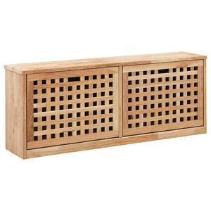 vidaXL Skob&auml;nk 94x20x38 cm massivt valn&ouml;tstr&auml;
