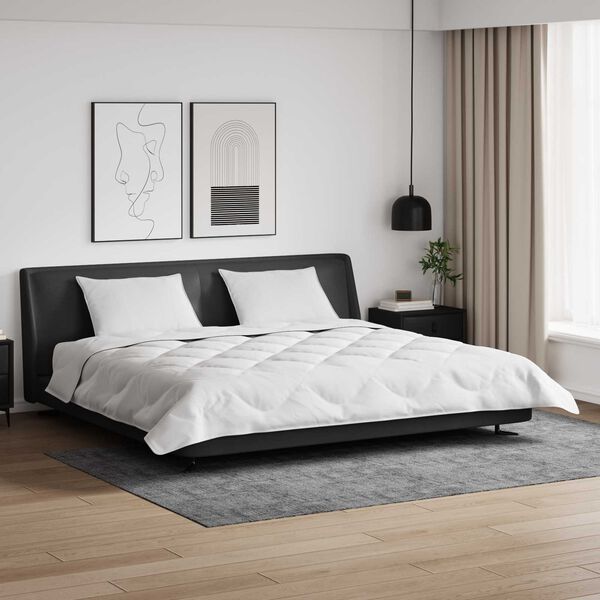 vidaXL Vinter Täcke med kudde 3 pcs Vit Mikrofiber