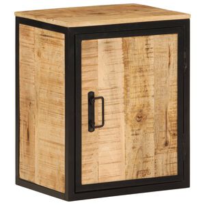 vidaXL V&auml;ggmonterat badrumssk&aring;p 40x30x50 cm massivt mangotr&auml; och j&auml;rn