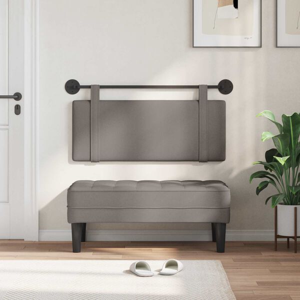 vidaXL H&auml;ngande Huvudgavel V&auml;ggmonterad Taupe 110 x 55 x 5 cm tyg