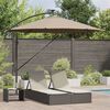 vidaXL Cantilever bananparasol Taupe 294 x 294 x 248 cm