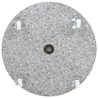 vidaXL Parasollfot granit rund 30 kg grå