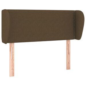 vidaXL S&auml;nggavel med kanter m&ouml;rkbrun 103x23x78/88 cm tyg