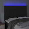 vidaXL S&auml;nggavel LED svart 160x7x118/128 cm sammet
