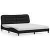vidaXL Bed with Mattress "Hvar" Black 180x200 cm Faux Leather