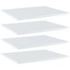 vidaXL Hyllplan 4 st vit h&ouml;gglans 60x50x1,5 cm konstruerat tr&auml;