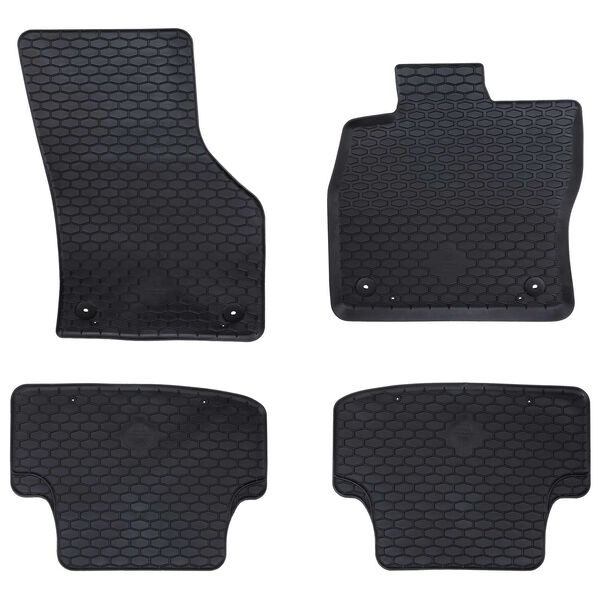 vidaXL Bilmatta 4 pcs Svart l&auml;mplig f&ouml;r Audi A3 2012-2020 Gummi