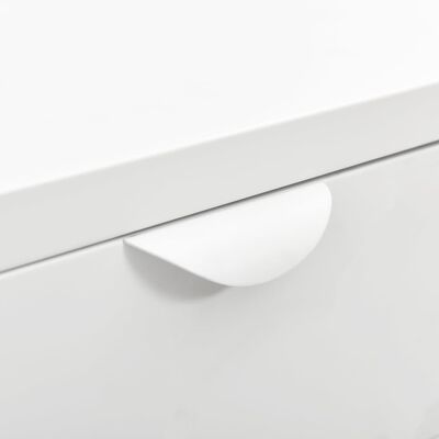 vidaXL Sängbord vit 40x30x54,5 cm stål och glas