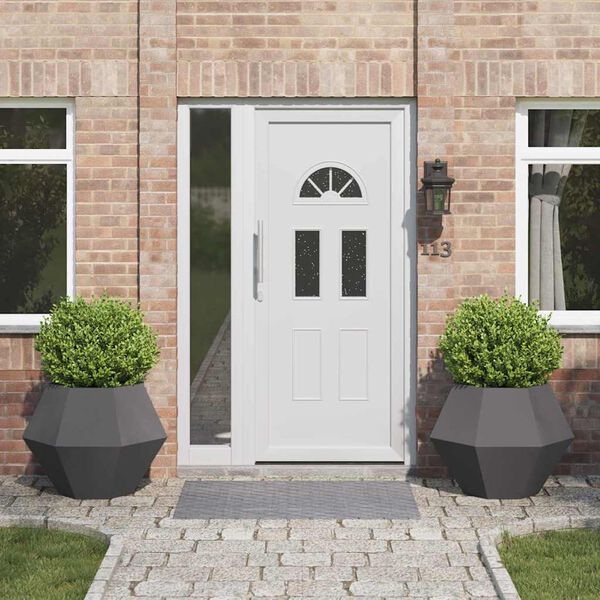 vidaXL Planteringsk&auml;rl 2 pcs Svart 75 x 75 x 60 cm St&aring;l