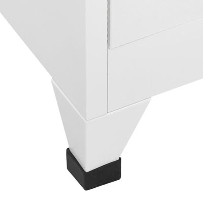 vidaXL Klädskåp för omklädningsrum med 6 fack stål 90x45x180 cm grå