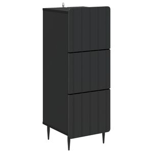 vidaXL L&aring;dans sk&aring;p Svart 33 x 34,5 x 92 cm Konstruerat tr&auml;