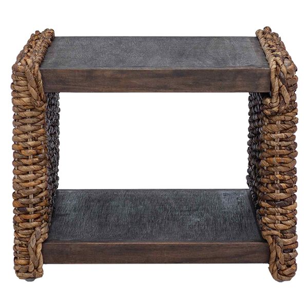 vidaXL Sidobord Naturfärg 44.5 x 45 x 45 cm Massivt mahognyträ