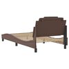 vidaXL Bed Frame "Viana" with LED without Mattress Brown 100x200 cm