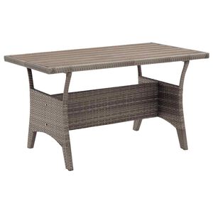 vidaXL Tr&auml;dg&aring;rdsbord gr&aring; 120x70x66 cm konstrotting