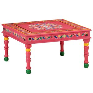 vidaXL Soffbord rosa handm&aring;lat massivt mangotr&auml;