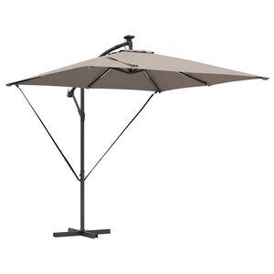 vidaXL Cantilever bananparasol Taupe 249 x 249 x 250 cm