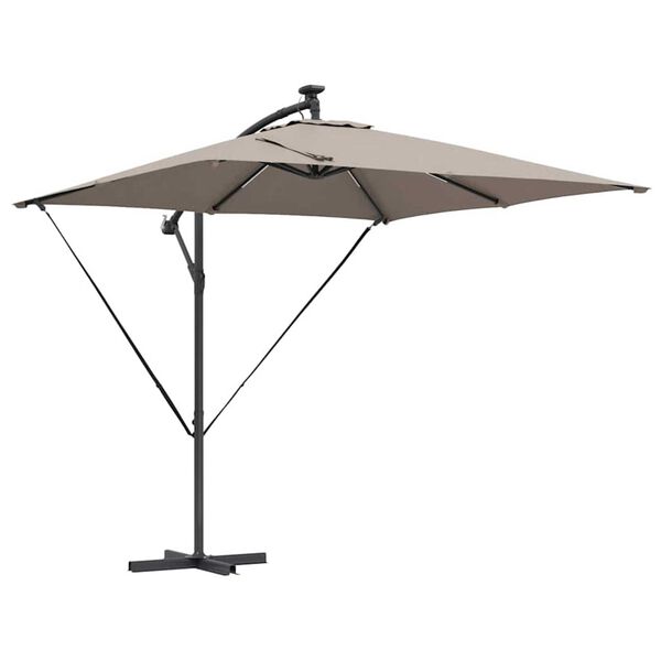 vidaXL Cantilever bananparasol Taupe 249 x 249 x 250 cm