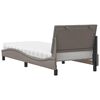 vidaXL Bed with Mattress "Hanko" Taupe 90x200 cm Fabric
