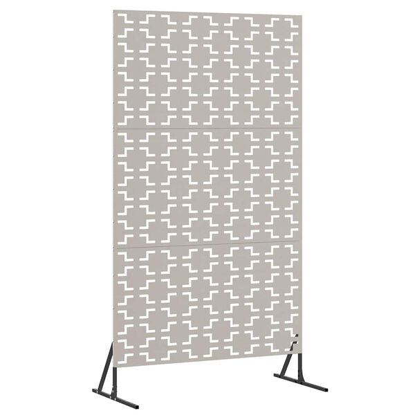 vidaXL Avsk&auml;rmningssk&auml;rm Gr&aring; 100 x 50 x 180 cm V&auml;derbest&auml;ndig st&aring;l