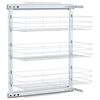 vidaXL Utdragbar inredning k&ouml;kssk&aring;p 3 hyllor silver 47x25x56 cm