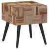 vidaXL Sidobord 40x40x45 cm massiv &aring;tervunnen teak