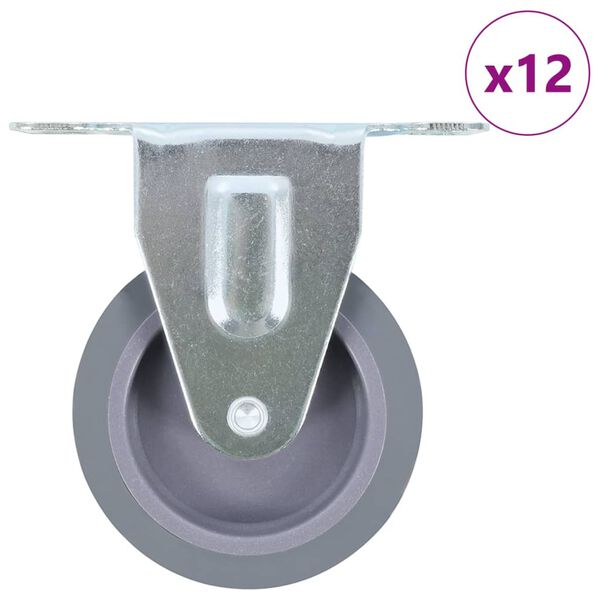 vidaXL Fasta hjul 12 st 75 mm