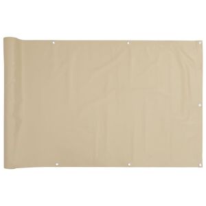vidaXL Balkongsk&auml;rm beige 120x400 cm oxfordtyg