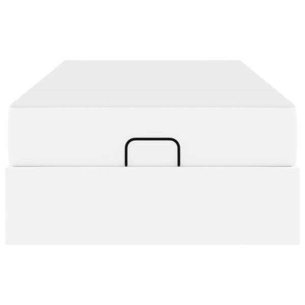 vidaXL Sängram med madrass Ren vit 90 x 190 cm Konstläder