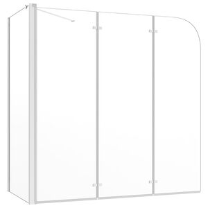 vidaXL Badkarsvägg 120x69x130 cm härdat glas transparent