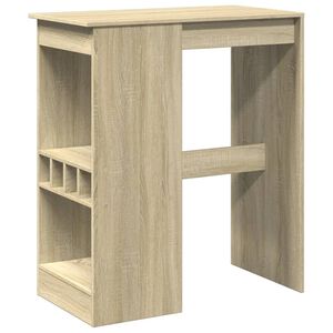 vidaXL Barbord med hyllor sonoma-ek 90x47,5x103,5 cm konstruerat tr&auml;