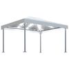 vidaXL Paviljong med ljusslinga LED 400x300 cm gr&auml;ddvit aluminium