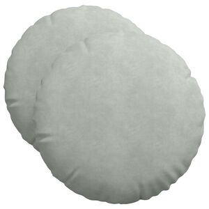 vidaXL Sittkuddar 2 st Sammet Ljusgr&aring; &Oslash;50 x 19 cm