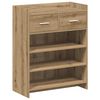 vidaXL Skosk&aring;p 73,5 x 36 x 92 cm Konstruerat tr&auml; Artisan-ek