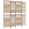 vidaXL Rumsavdelare 4 paneler beige konstrottning