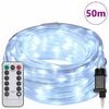 vidaXL Ljuslina med 1200 LED-lampor Kall Vit 50 m PVC
