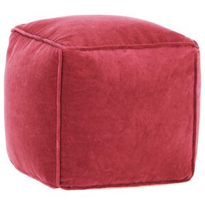 vidaXL Sittpuff bomullssammet 40x40x40 cm rosa