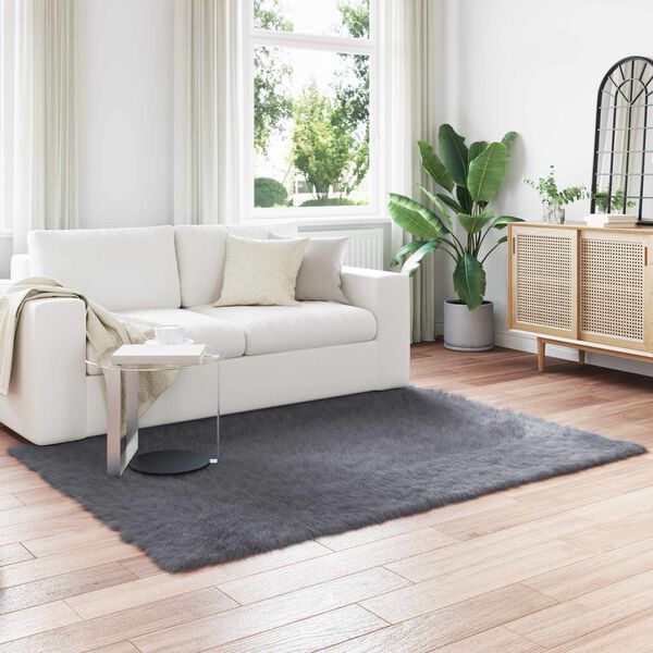 vidaXL Fusk Skinnmatta Tafalla Antracit 120 x 170 cm Polyester